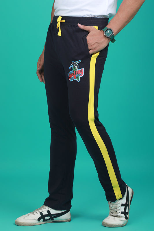 Men's Dark Navy Solid Sports Track Pant