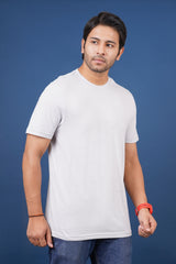 Men's Glacier Grery Single Jersey  Round Neck T-shirt