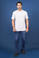 Men's Glacier Grery Single Jersey  Round Neck T-shirt