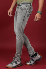 Men's Dark Grey Denim Slim Fit Crux-5036 Jeans