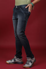 Men's Dark Blue Denim Slim Fit MARS 8007-1 Jean