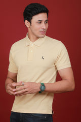 Men's Sandal Core Pique Polo T-shirt with Logo Embroidery