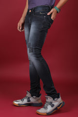 Men's Dark Blue Denim Slim Fit MD-7206 Jean