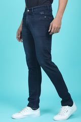 Men's Dark Blue Denim Slim Fit Trend-6505-1 Jeans