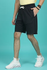 Men's Black Raw Edge Shorts