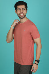 Men's Cayon Rose Pima Cotton Single Jersey Round Neck T-shirt with Logo