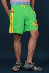 Men's Summer Green Solid Sport Shorts