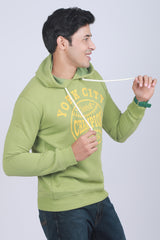 Men's Light Green Hooded Jacket