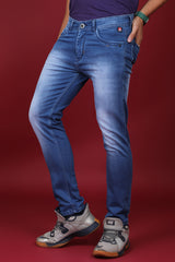 Men's Light Blue Denim Slim Fit Hexa-9004-1 Jean