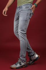 Men's Dark Grey Denim Slim Fit Crux-5035-1 Jeans