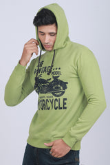 Men's Light Green Hooded Jacket