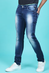 Men's Dark Blue Denim Slim Fit SQLC-5425-1 Jean