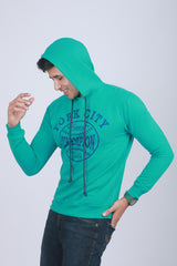 Men's Turquoise Hooded Jacket