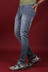 Men's Light Grey Denim Slim Fit MARS 8010-1 Jean