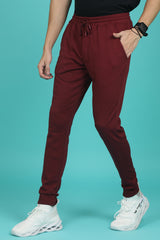 Men's Tawny Port Solid Joggers