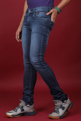 Men's Dark Blue Denim Slim Fit SQLC-5314 Jean