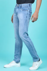 Men's Light Blue Denim Slim Fit Trend-6505 Jeans