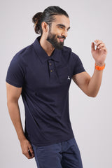 Men's india ink single jersey polo t-shirt with pocket