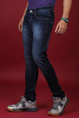 Men's Dark Blue Denim Slim Fit MARS-8004 Jean