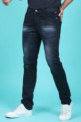 Men's Black Denim Slim Fit SQLC-5423 Jean