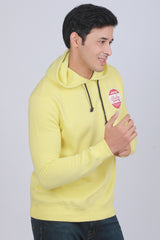 Men's Light Yellow Hooded Jacket