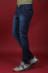 Men's Dark Navy Blue Denim Slim Fit MARS-8007-2 Jeans