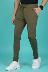 Men's Ivy Green Solid Joggers