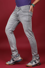 Men's Grey Denim Slim Fit MARS 8014-2 Jean