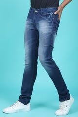 Men's Blue Denim Slim Fit SQLC-5382-1 Jean