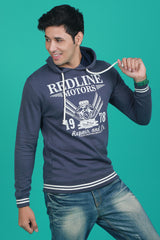 Men's Dark Navy Hooded Jacket