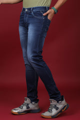 Men's Blue Denim Slim Fit MARS 8010 Jean