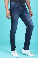 Men's Dark Blue Denim Slim Fit Trend-6503 Jeans