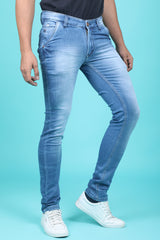 Men's Light Blue Denim Slim Fit QLC-5255 Jean