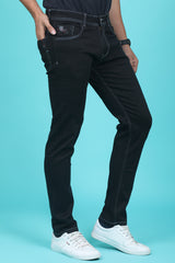 Men's Black Denim Slim Fit RANGER-6014-1 Jean