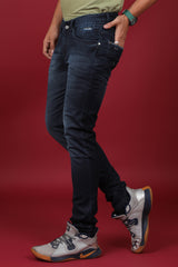 Men's Dark Blue Denim Slim Fit SQLC-5388-1 Jean