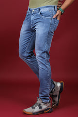 Men's Light Blue Denim Slim Fit MARS 8010-2 Jean