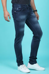 Men's Dark Blue Denim Slim Fit RQLC-5447-2 Jean