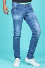 Men's Light Blue Denim Slim Fit SQLC-5423-2 Jean