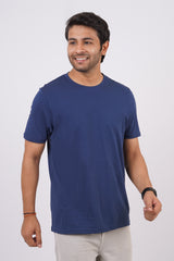 Men's Insignia Blue Single Jersey  Round Neck T-shirt