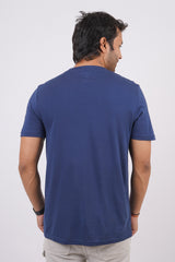 Men's Insignia Blue Single Jersey  Round Neck T-shirt