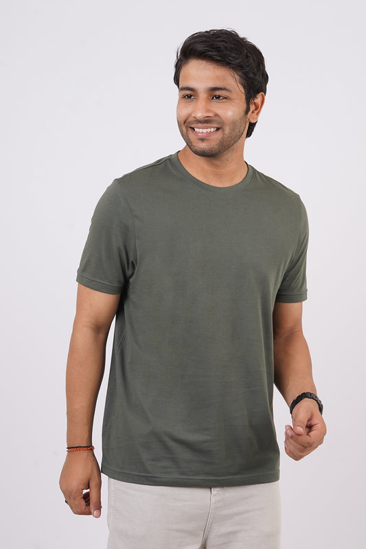 Men's Thyme Single Jersey  Round Neck T-shirt