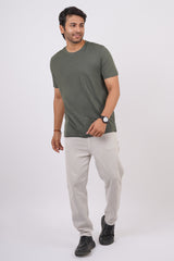 Men's Thyme Single Jersey  Round Neck T-shirt