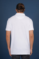 Men's white core pique polo t-shirt