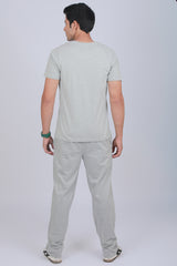 Men's Grey Melange Single Jersey Lounge Wear