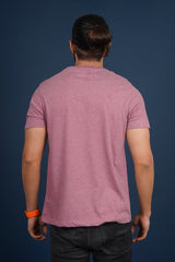 Men's Burgandy Round Neck T-Shirt