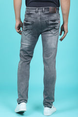 Men's Grey Denim Slim Fit RANGER-6013 Jean