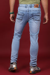Men's Light Blue Denim Slim Fit Crux-5027 Jean