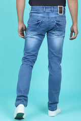 Men's Light Blue Denim Slim Fit SQLC-5423-2 Jean