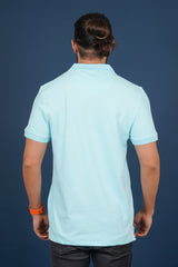 Men's Aqua Core Lycra Pique Polo T-shirt