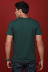 Men's Racing Green Single Jersey Henley Neck T-shirt